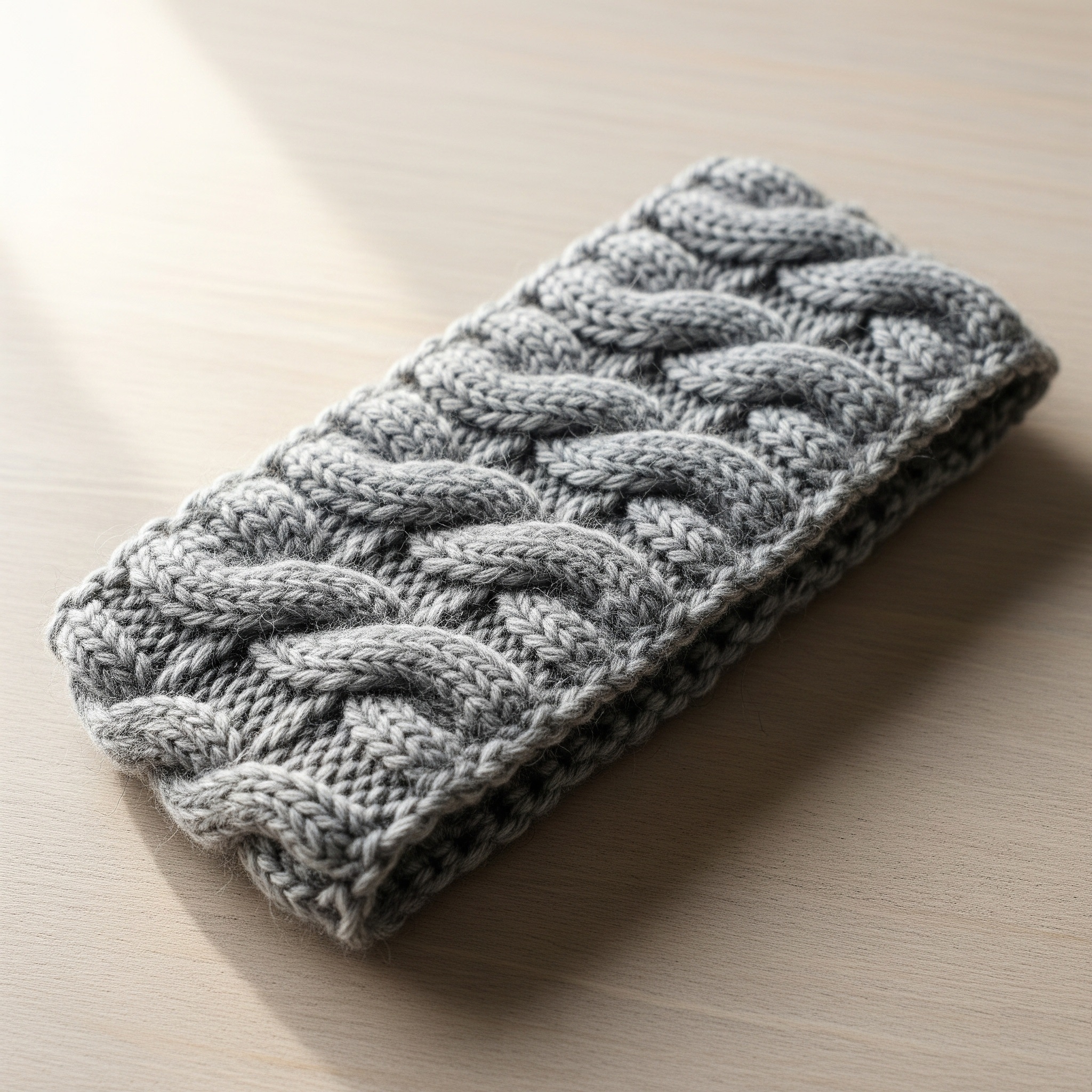 koseze si pletenje sivi trak za ušesa